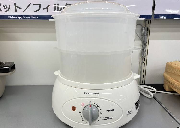 Twinbird’s SP-4137W Food Steamer: Great for Home Cooks! Makes Cooking Healthy Food Quick and Easy (4,480 yen)
