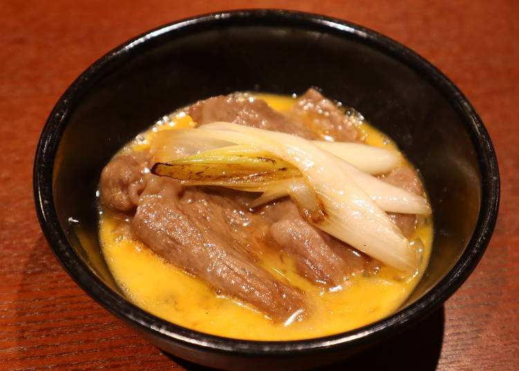 Beef and raw egg - The true flavor of sukiyaki!