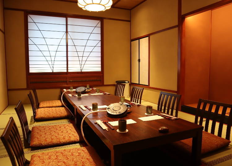 The Japanese-style private room.