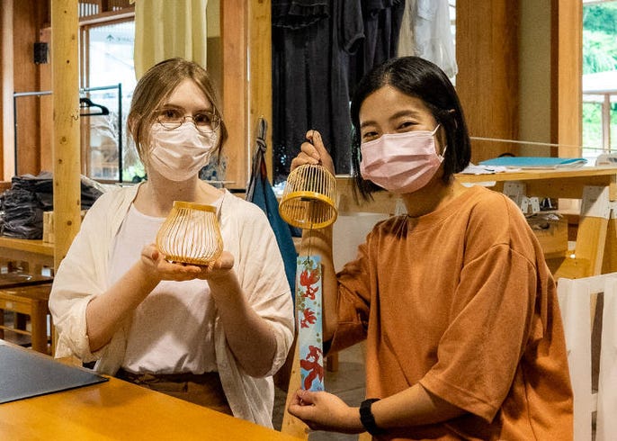 駿河竹千筋細工 竹手提げ （伝統工芸品「駿河竹千筋細工」まさに芸術品 