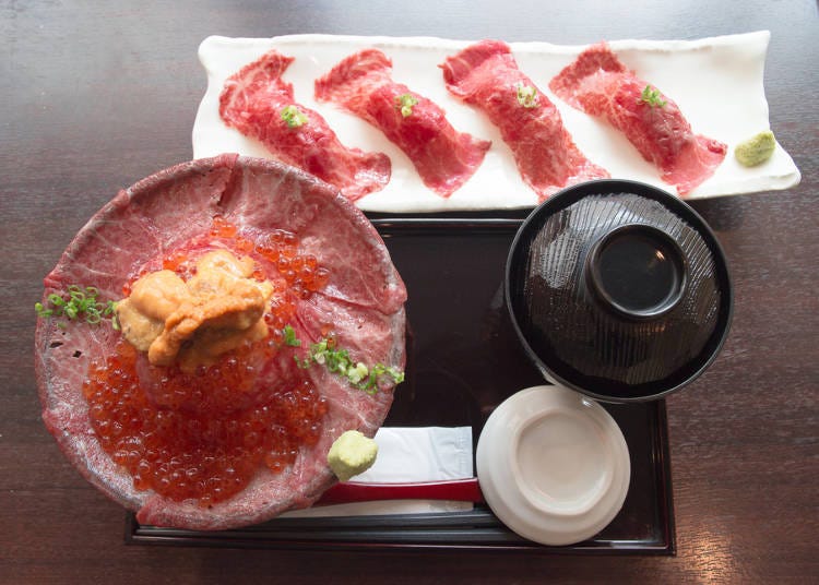 The Height of Luxury! A Delicious Combination of A5 Wagyu Beef and Seafood!