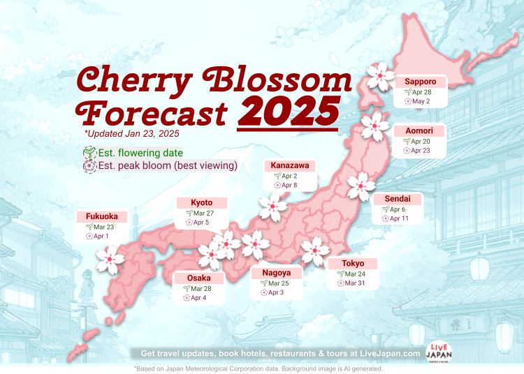 When is cherry blossom season in Japan?