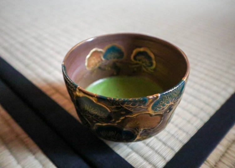 Matcha in a locally crafted cup.