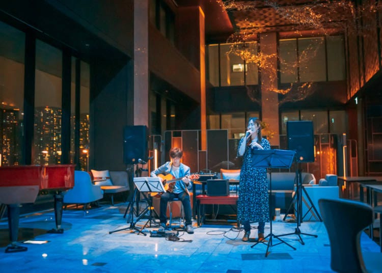 Live music performance in the lobby hall