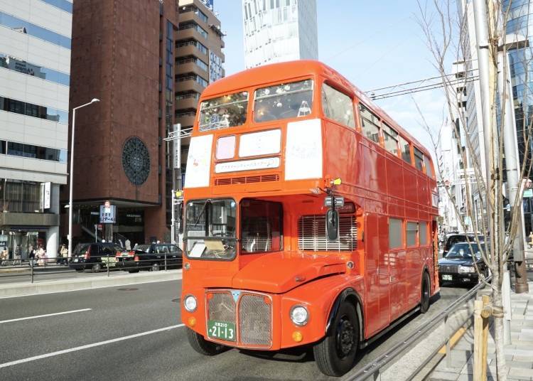 A vintage British bus with a charming appearance / Photo source: "Ms. Mentaiko's Life and Travel Diary" on Facebook
