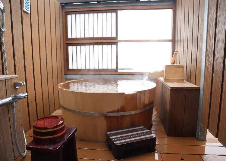 Chill out with ocean views in your own private onsen hot spring