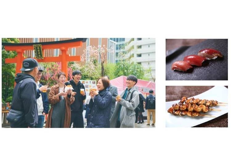 ポイント2　「ニホンバシ桜屋台」では日本橋の名店の春限定メニューを提供