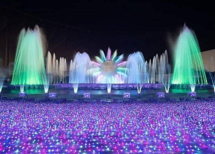 噴泉水舞結合燈光秀的完美組合