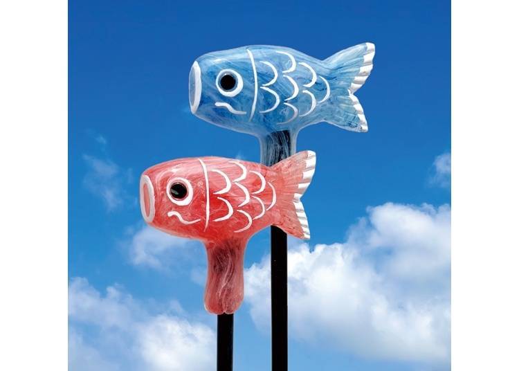 「鯉魚旗造型的造型糖果(こいのぼりの形の飴細工)」(參考)
