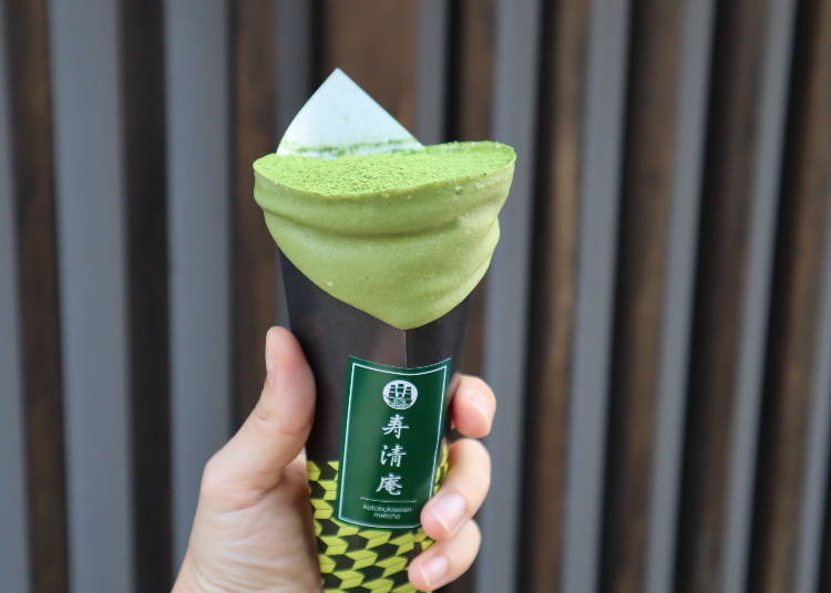 Kotobuki Seian Specialty Matcha Crepe Shop: Parfait-Style Matcha Tiramisu Crepes