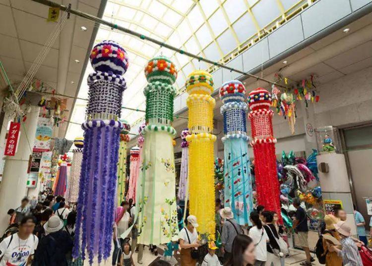 仙台市｜滿街被竹枝裝飾宣染成繽紛色彩的「仙台七夕祭」