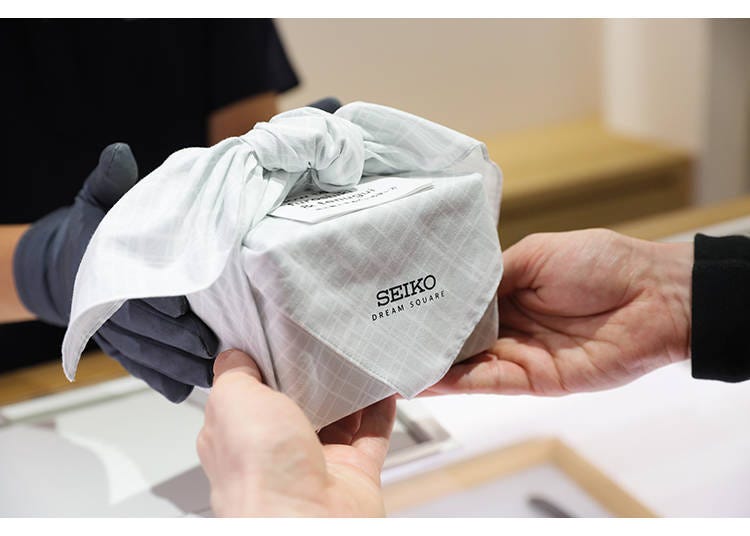 * The furoshiki wrapping service is available exclusively at Seiko Dream Square.
