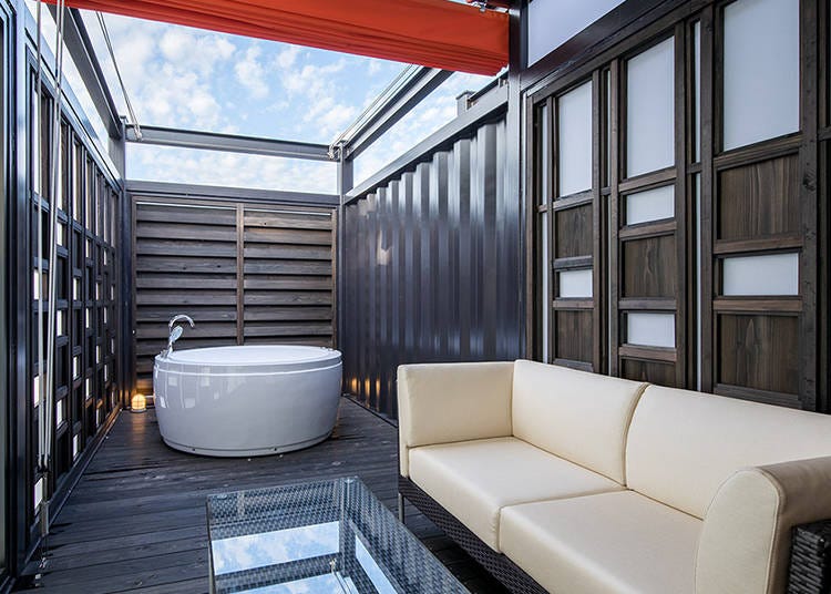COFF Ichinomiya is ideal for parties of two. The jacuzzi on the veranda is always a hit with guests.