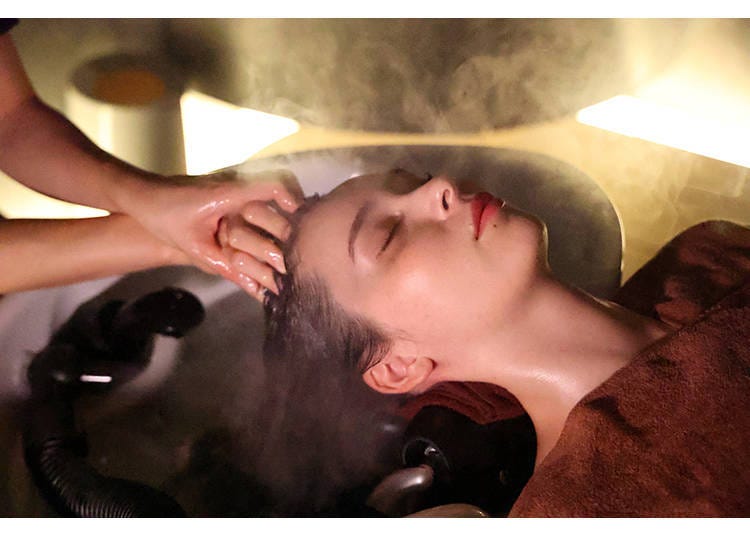 Wash away the stress of travel at a Japanese head spa