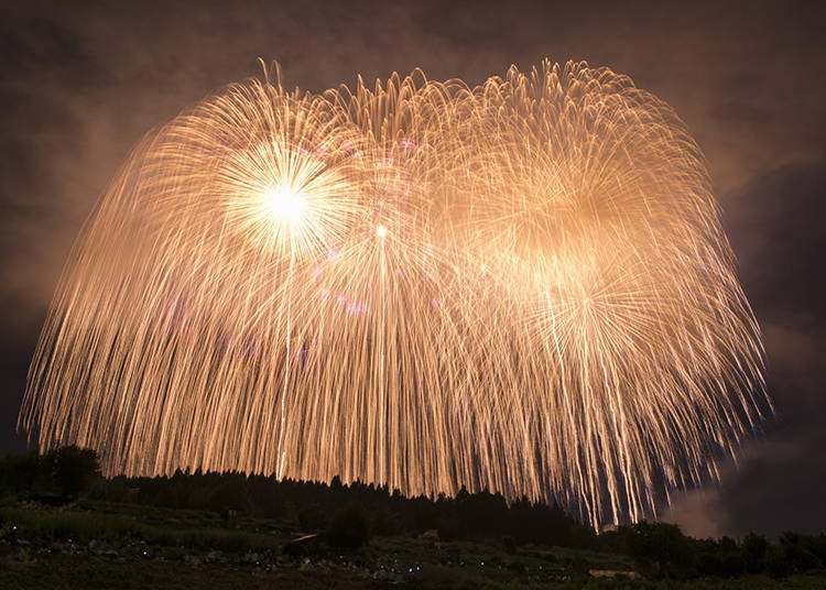 니가타 가타카이 불꽃축제에서는 세계 최대 규모의 불꽃을 볼 수 있어요 (사진: PIXTA)