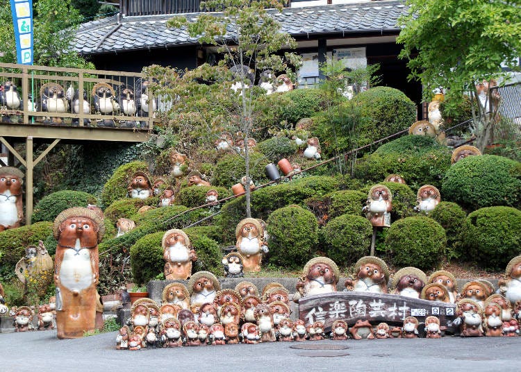 The town of Shigaraki near Kyoto is famous for its giant tanuki statues. (Image: PIXTA)