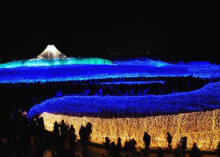 Spectacular winter illuminations are a major attraction across Japan in December, like these at Nabana no Sato Flower Park  (Image: PIXTA)