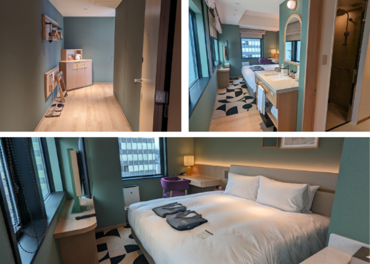 The Corner Deluxe Twin room opens onto a corridor before you get to your cozy space