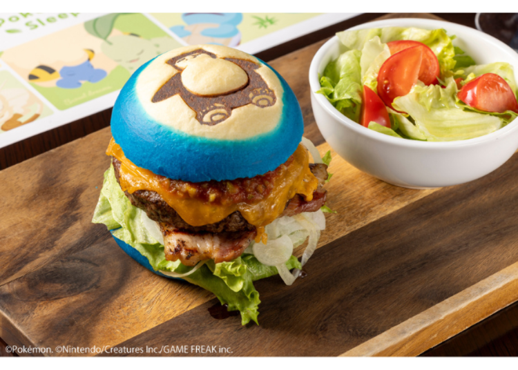 The Snorlax Burger is a 460g creation inspired by the Snorlax’s own weight, said to be 460kg! (6,600 yen)