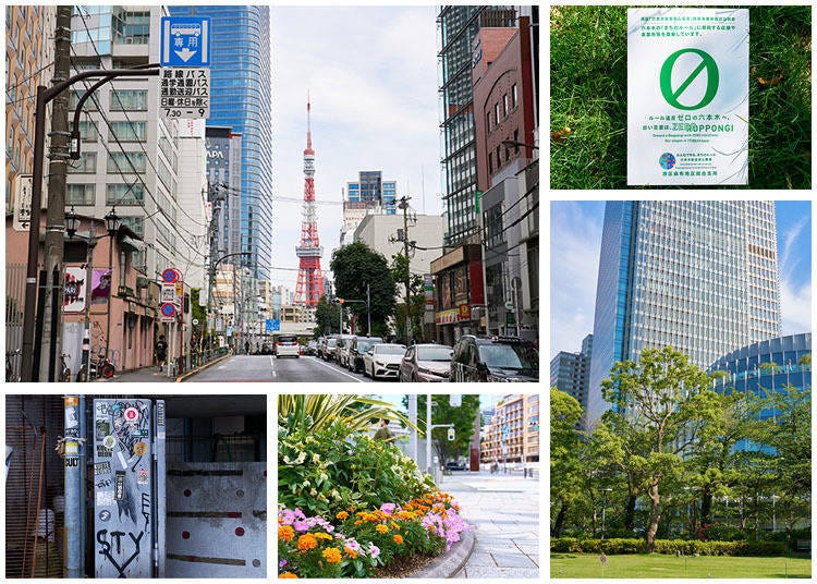 Roppongi’s cityscape varies from pristine beautiful areas to areas that need improvements