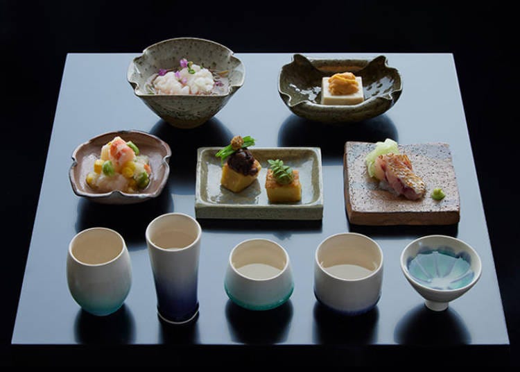Enjoy the finest Japanese sakes alongside beautifully prepared dishes (Photo: Wabunka)