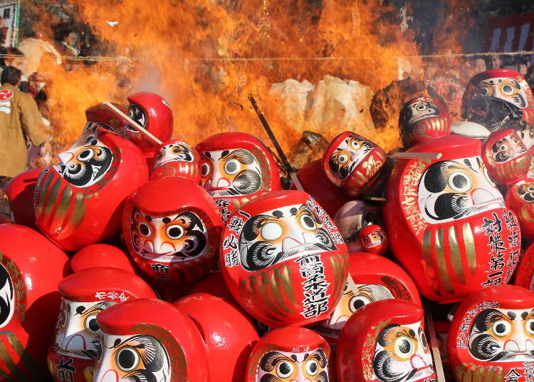 Many of the traditional festivals held in Japan in January are fiery affairs (Image: PIXTA)