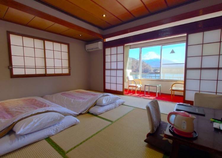 Enjoy Gorgeous Views of Mt. Fuji and the Lake from Your Room