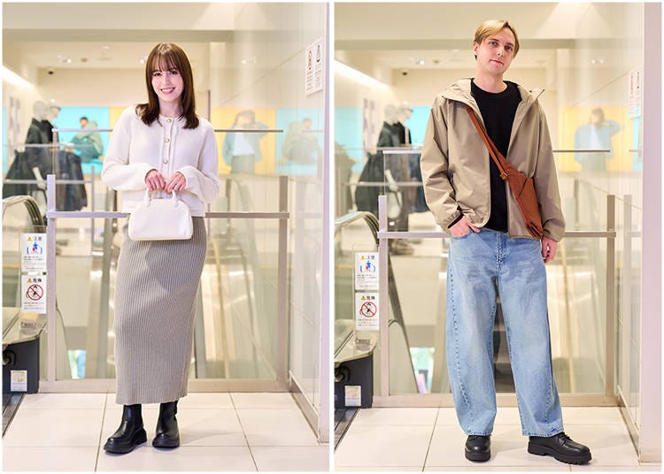 GU combines affordability, practicality, and style. Customers can assemble their dream outfits, including footwear and accessories, in the spacious fitting rooms.