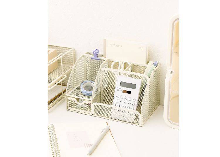 Mesh Desk Organizer (Image courtesy of 3COINS)