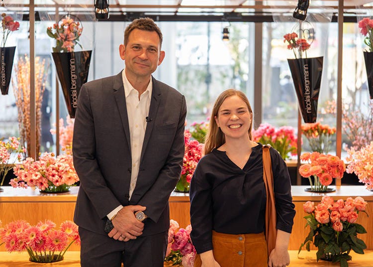 Designer Nicolai Bergmann together with LIVE JAPAN editor Johanna.