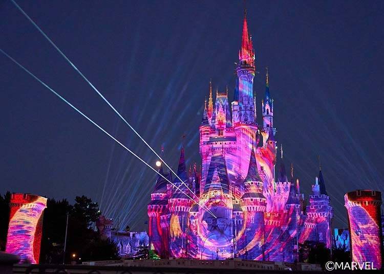 Watch Reach for the Stars – a nighttime spectacular at Cinderella Castle