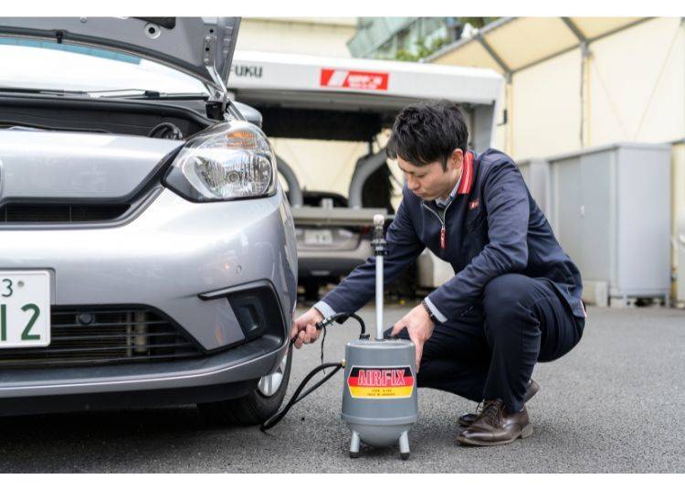 ニッポンレンタカーの安全点検