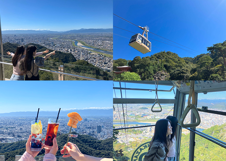 Use the ropeway to reach Gifu Castle conveniently, and be sure to stop at the cafés and observation decks along the way.