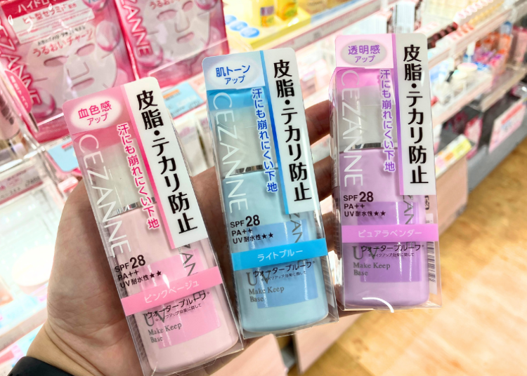 左からピンクベージュ、ライトブルー、ピュアラベンダー