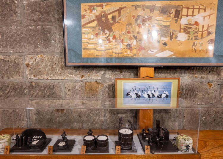 The tasting room has a depiction of the sake-making process. (Photo: Timothy Sullivan/LIVE JAPAN)