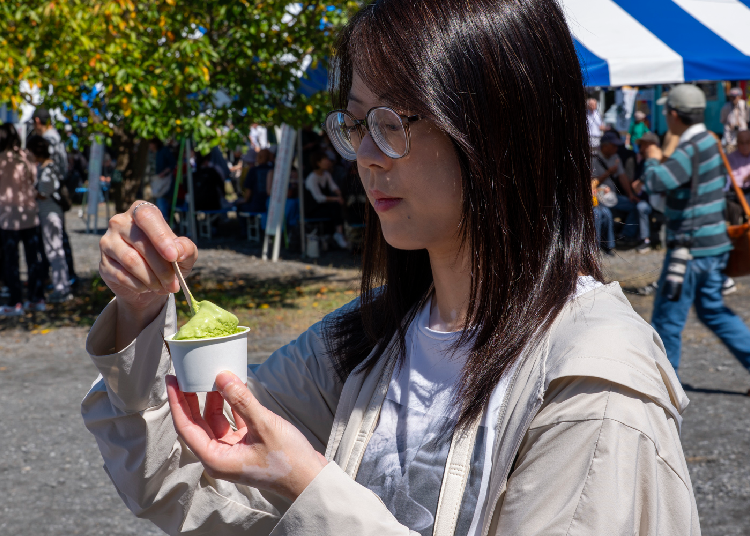 狭山茶の抹茶アイスクリーム(写真提供:LIVE JAPAN編集部 Timothy)