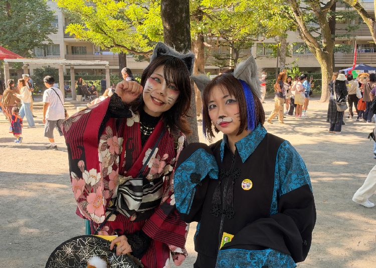 Kostum kucing kreatif yang penuh warna-warni! (Kredit foto: Alice Lee/LIVE JAPAN)