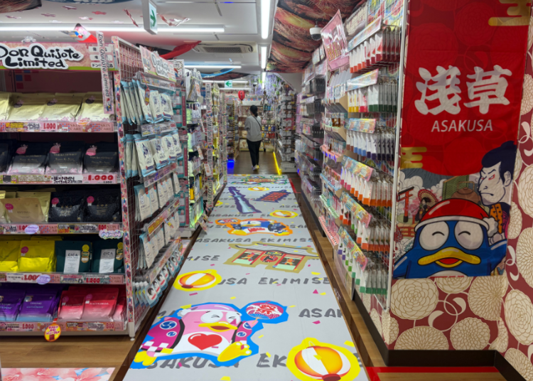 唐吉訶德 淺草EKIMISE店整齊易逛的走道與商品架