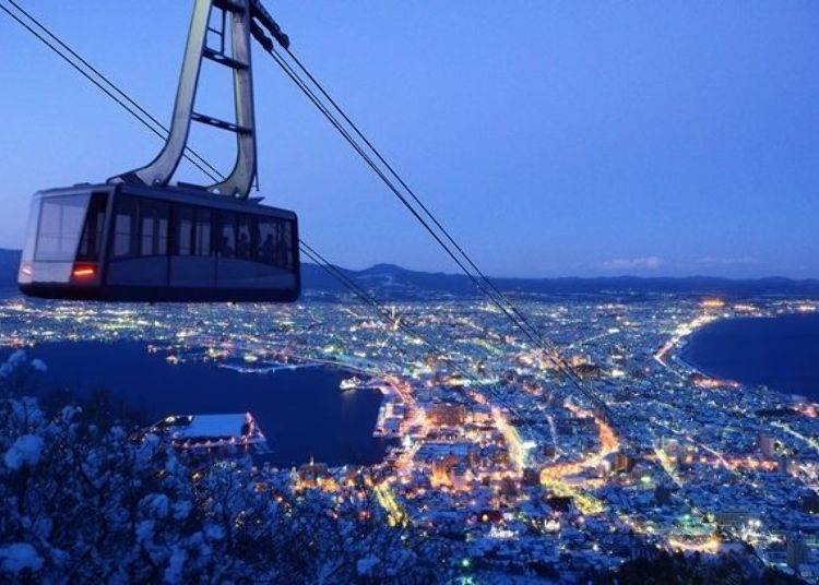 ▲ The night view of Hakodate during winter (photo provided by Mt. Hakodate Ropeway)