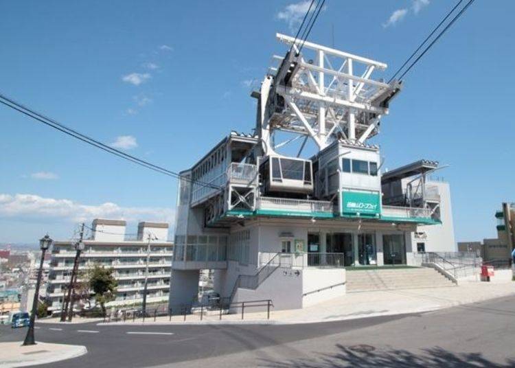 ▲ Sanroku Station sits upon a hill in a section of Hakodate