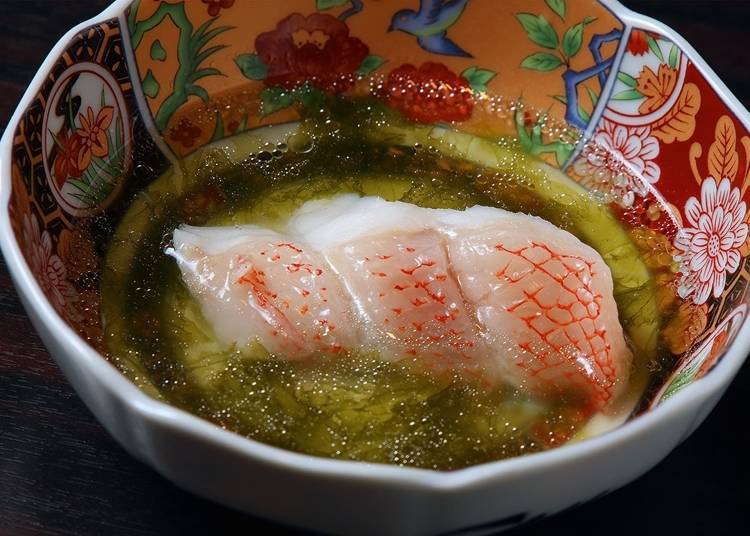 ▲「鹽煮大翅鮶鮋」是以最簡單的方式來表現出魚本身最鮮美的滋味
