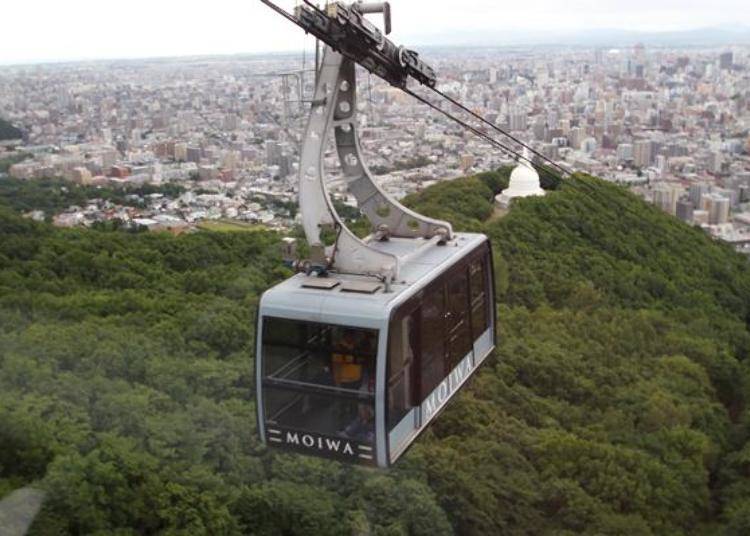 The ropeway ride is about 5 minutes. You can get a good view of the city below from the car