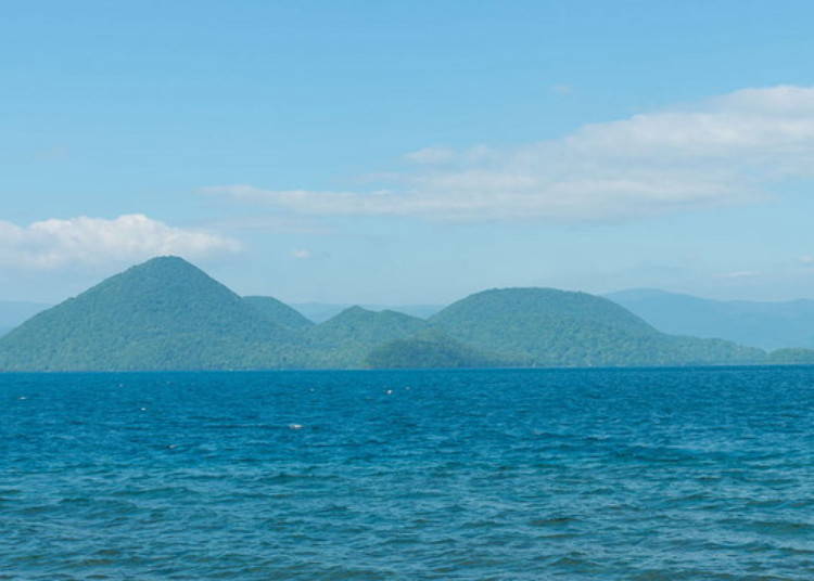 ▲面積最大的島是大島，最前方顏色較深的是弁天島，最右邊的是饅頭島，而觀音島則位於弁天島的後方