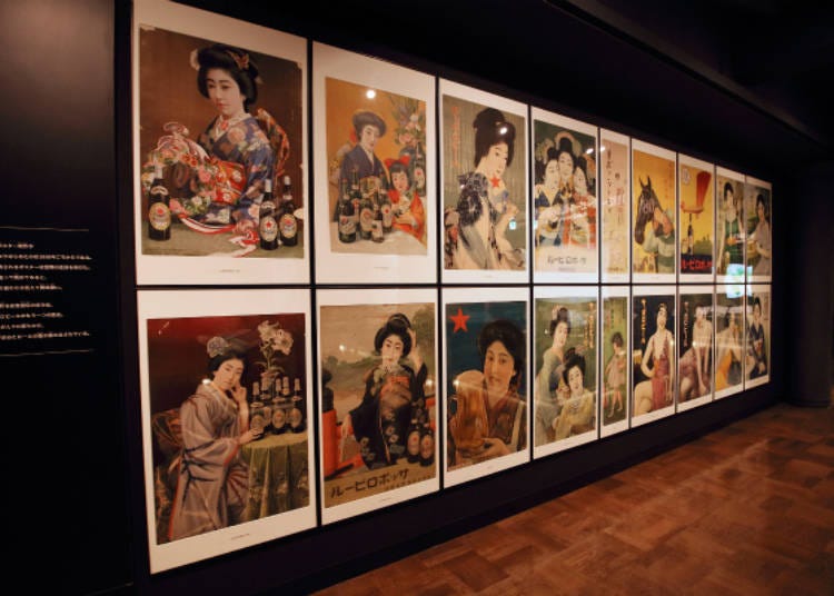 Old original posters advertising Sapporo Beer