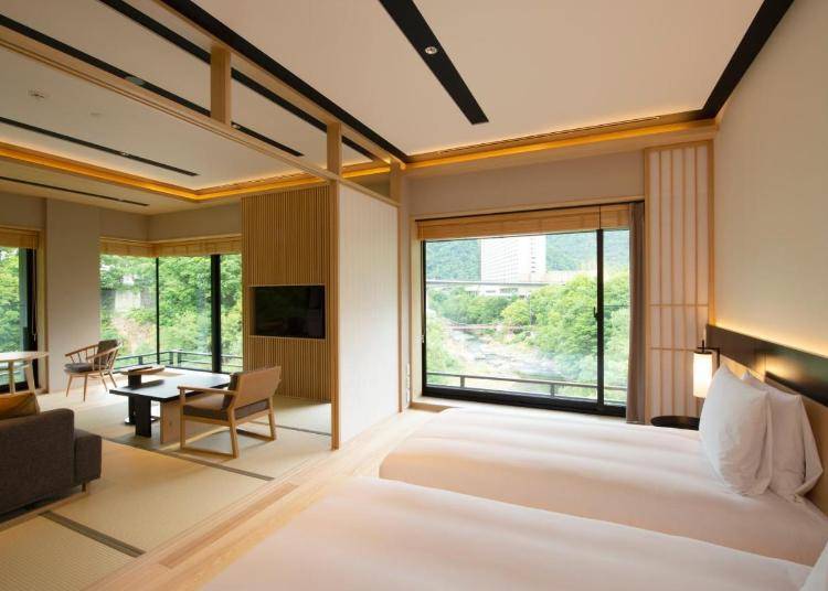 A photo of the spacious guest rooms. Some rooms offer a spectacular view of the valley from the window. (Photo provided by: Booking.com)