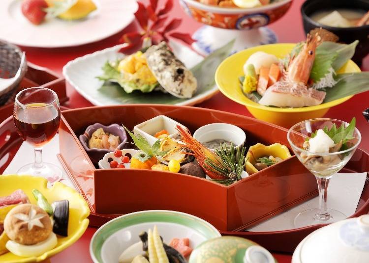 Kaiseki cuisine offers a wide variety of dishes to enjoy! (Photo provided by: Hana Momiji)