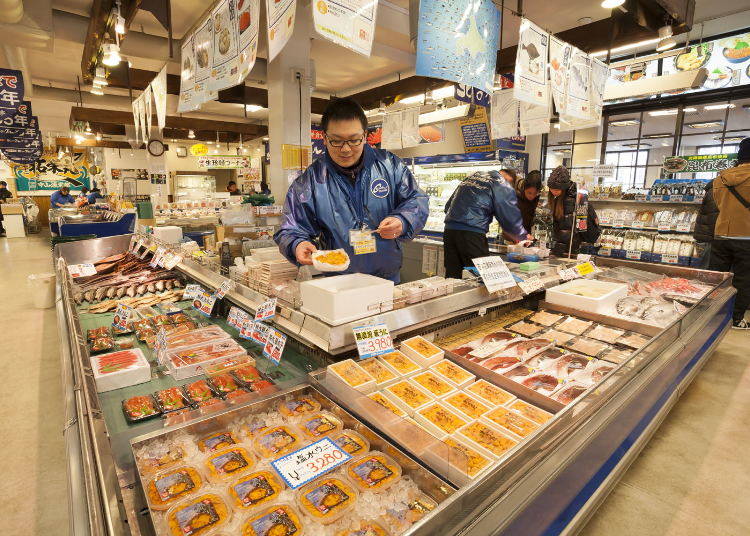 The sea urchin and fresh fish corner of Kita no Gurume-tei