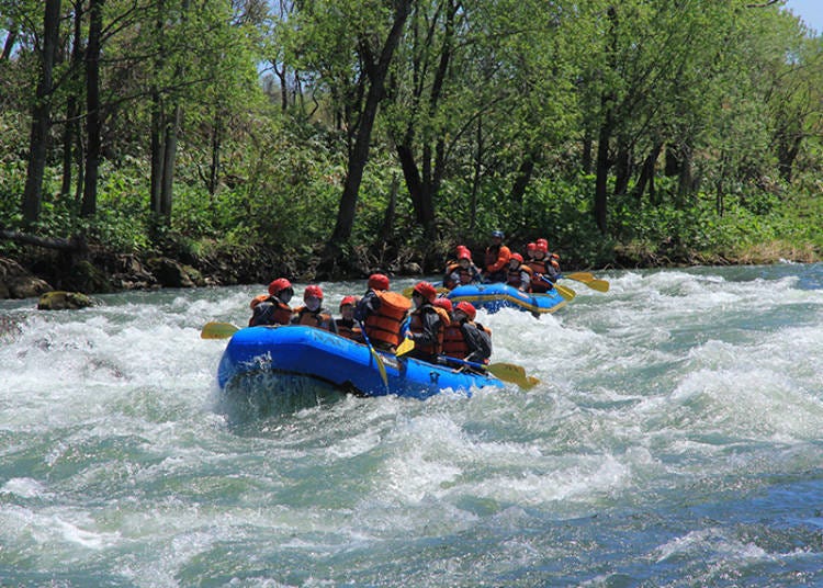 Summer rafting. The feeling of going down stream surrounded by nature is exhilarating!