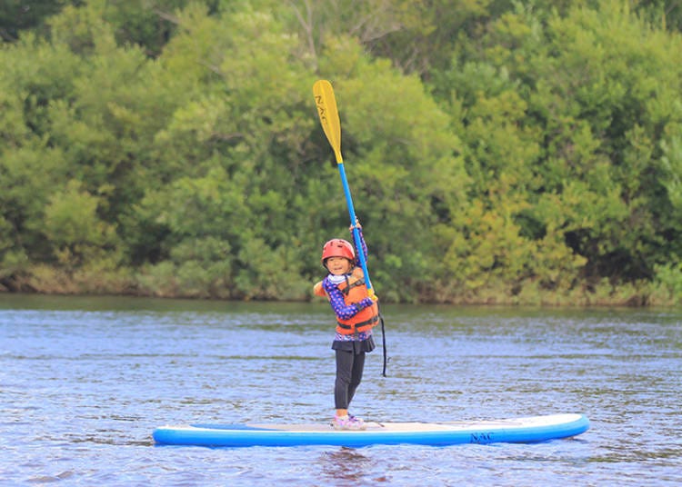 Small children can enjoy river SUP