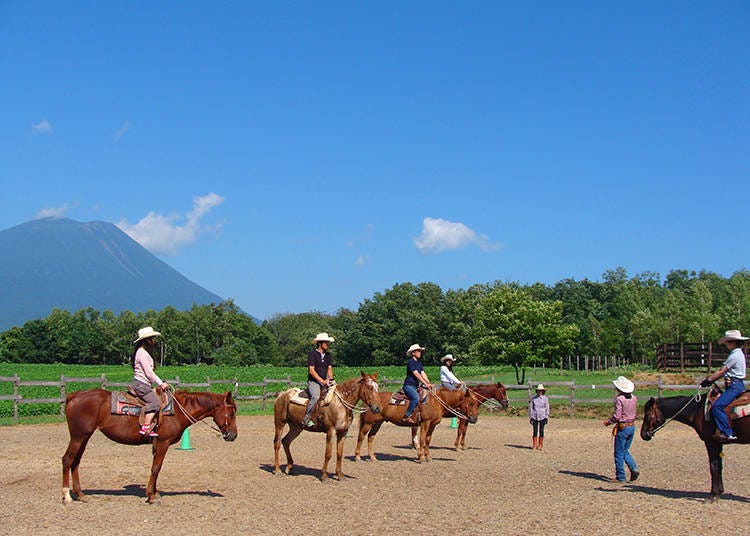 First thing is mastering the basic maneuvers. All the horses are good-natured and you will become friends in no time.